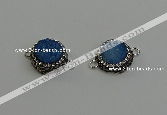 NGC5227 12mm - 14mm freeform druzy agate connectors wholesale