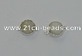 NGC5238 15mm - 16mm coin druzy agate connectors wholesale