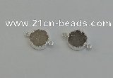 NGC5289 15mm - 16mm coin druzy agate gemstone connectors