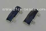 NGC5308 12*30mm - 15*35mm faceted rectangle lapis lazuli connectors