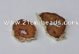 NGC537 25*35mm - 35*45mm plated druzy agate gemstone connectors