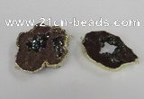 NGC538 25*35mm - 35*45mm plated druzy agate gemstone connectors