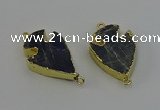 NGC5388 20*35mm - 25*40mm arrowhead labradorite connectors