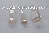 NGC540 10*35mm - 12*45mm faceted nuggets white crystal connectors