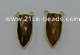 NGC5412 16*35mm - 18*40mm arrowhead yellow tiger eye connectors