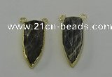 NGC5418 16*35mm - 18*40mm arrowhead labradorite connectors