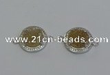 NGC5426 20mm coin druzy agate gemstone connectors wholesale