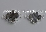 NGC5458 20mm - 22mm flower druzy agate connectors wholesale