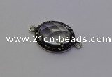 NGC5524 16*20mm oval white crystal connectors wholesale
