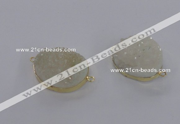 NGC560 18*25mm - 25*30mm freeform druzy agate connectors wholesale