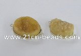 NGC561 18*25mm - 25*30mm freeform druzy agate connectors wholesale