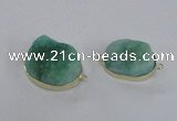 NGC565 18*25mm - 25*30mm freeform druzy agate connectors wholesale