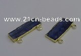 NGC5665 12*38mm - 15*35mm rectangle blue kyanite connectors