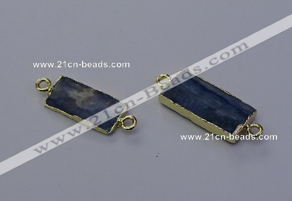 NGC5666 10*20mm - 11*22mm rectangle blue kyanite connectors