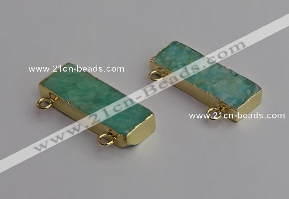 NGC5685 12*35mm rectangle amazonite connectors wholesale