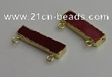 NGC5687 8*32mm - 10*35mm rectangle mookaite gemstone connectors