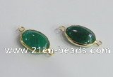 NGC572 13*18mm oval agate gemstone connectors wholesale