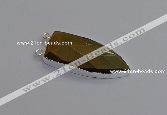 NGC5728 15*35mm - 16*45mm arrowhead yellow tiger eye connectors