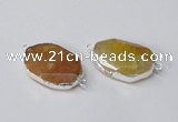 NGC575 18*25mm - 22*30mm freeform agate gemstone connectors