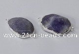 NGC576 18*25mm - 22*30mm freeform agate gemstone connectors