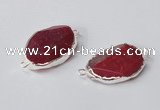 NGC577 18*25mm - 22*30mm freeform agate gemstone connectors