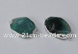 NGC579 18*25mm - 22*30mm freeform agate gemstone connectors