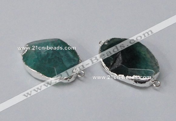 NGC579 18*25mm - 22*30mm freeform agate gemstone connectors