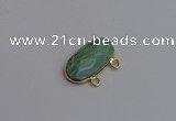 NGC5818 13*25mm faceted oval amazonite connectors wholesale