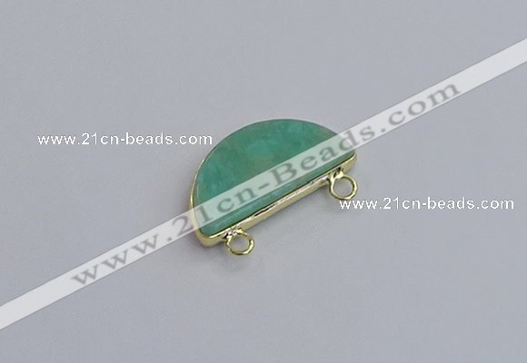 NGC5908 13*26mm moon amazonite gemstone connectors wholesale