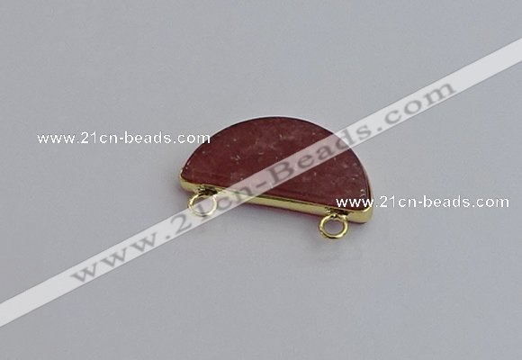 NGC5913 13*26mm moon mookaite gemstone connectors wholesale