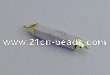 NGC5951 8*40mm tube white howlite connectors wholesale