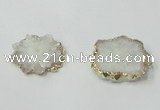 NGC600 15*20mm - 30*35mm freeform druzy agate connectors wholesale