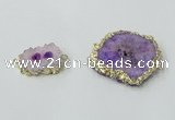 NGC602 15*20mm - 30*35mm freeform druzy agate connectors wholesale