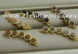 NGC6031 6*30mm plated druzy agate connectors wholesale