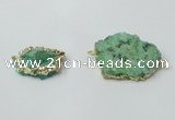 NGC605 15*20mm - 30*35mm freeform druzy agate connectors wholesale