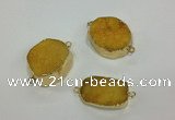 NGC619 15*20mm - 30*40mm freeform druzy agate connectors wholesale