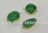 NGC624 15*20mm - 30*40mm freeform druzy agate connectors wholesale