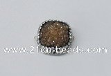 NGC632 24*25mm - 26*28mm freeform plated druzy agate connectors