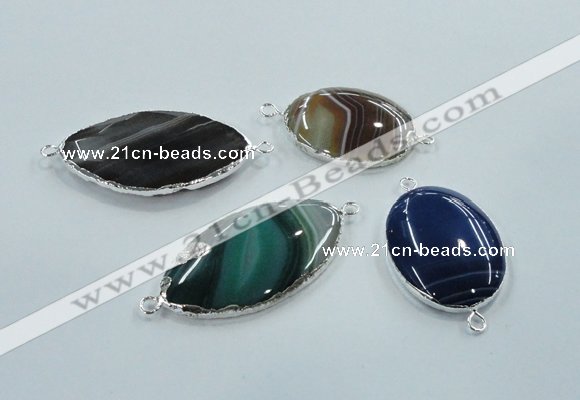 NGC64 25*35mm - 30*50mm freeform agate connectors wholesale