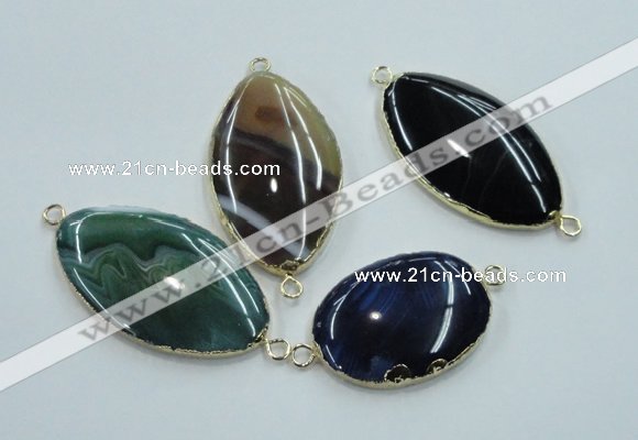 NGC65 30*35mm - 30*55mm freeform agate connectors wholesale