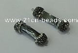 NGC6516 13*40mm hematite connectors wholesale