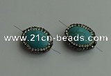 NGC6554 16*20mm oval turquoise connectors wholesale