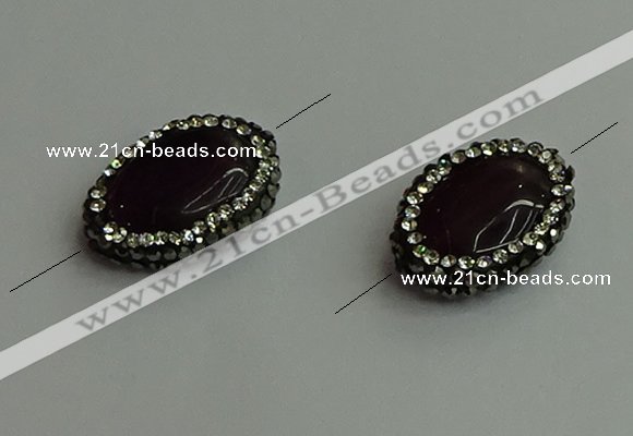 NGC6563 16*20mm oval candy jade connectors wholesale