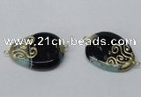 NGC657 20*30mm - 30*40mm freeform druzy agate connectors wholesale