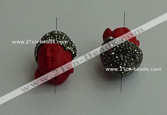 NGC6600 20*28mm buddha cinnabar connectors wholesale