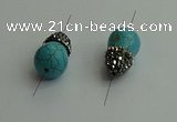 NGC6613 12*22mm - 13*20mm teardrop turquoise connectors wholesale