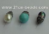 NGC6620 12*22mm - 13*20mm teardrop shell pearl connectors