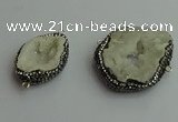 NGC6622 25*35mm - 35*40mm freeform druzy agate connectors