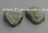 NGC6642 25*35mm - 30*40mm freeform druzy agate connectors