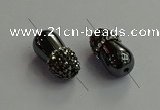 NGC6644 10*22mm teardrop hematite connectors wholesale